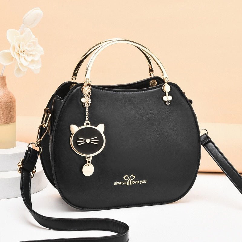 Bolso con diseño gato Negro (20cm<Max Length<30cm)