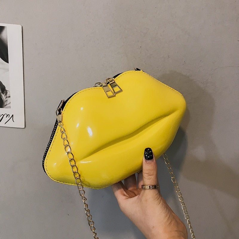 Bolso de labios Amarillo