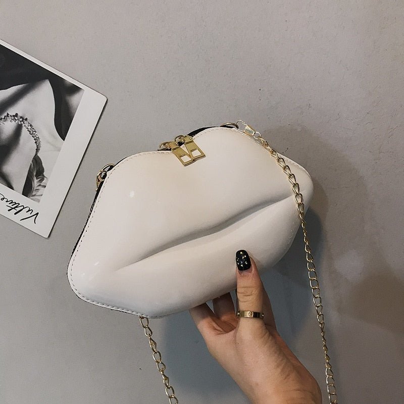 Bolso de labios Blanco