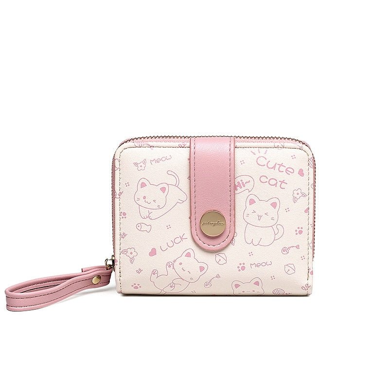 Cartera diseño gato Rosa