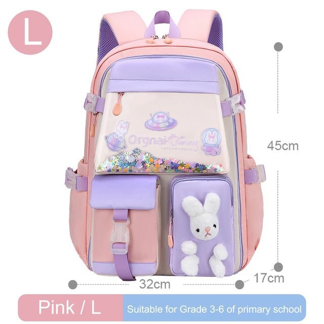 Mochila para primaria Rosa L