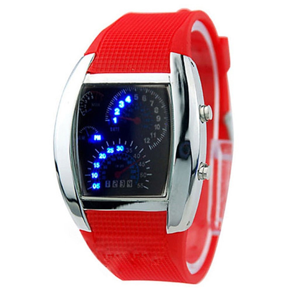 Reloj de pulsera unisex Banda roja