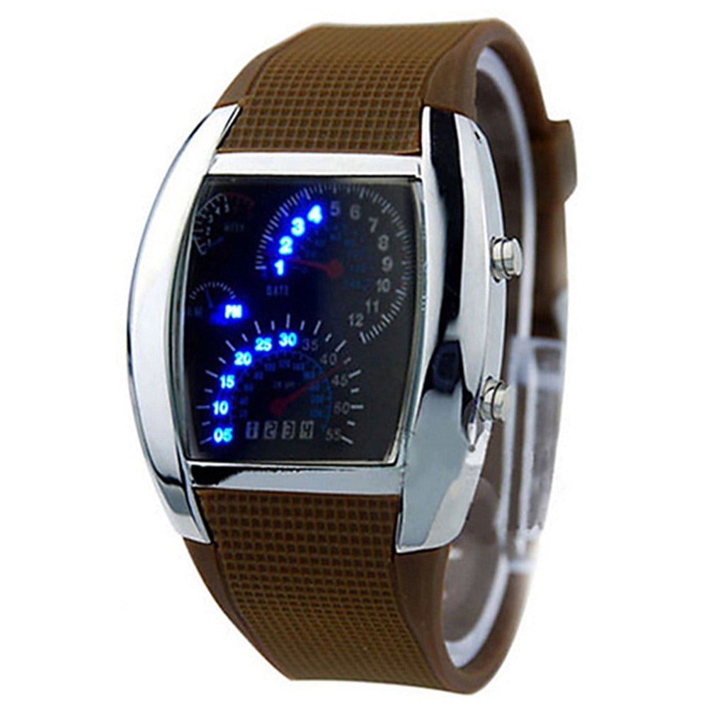 Reloj de pulsera unisex Banda de café