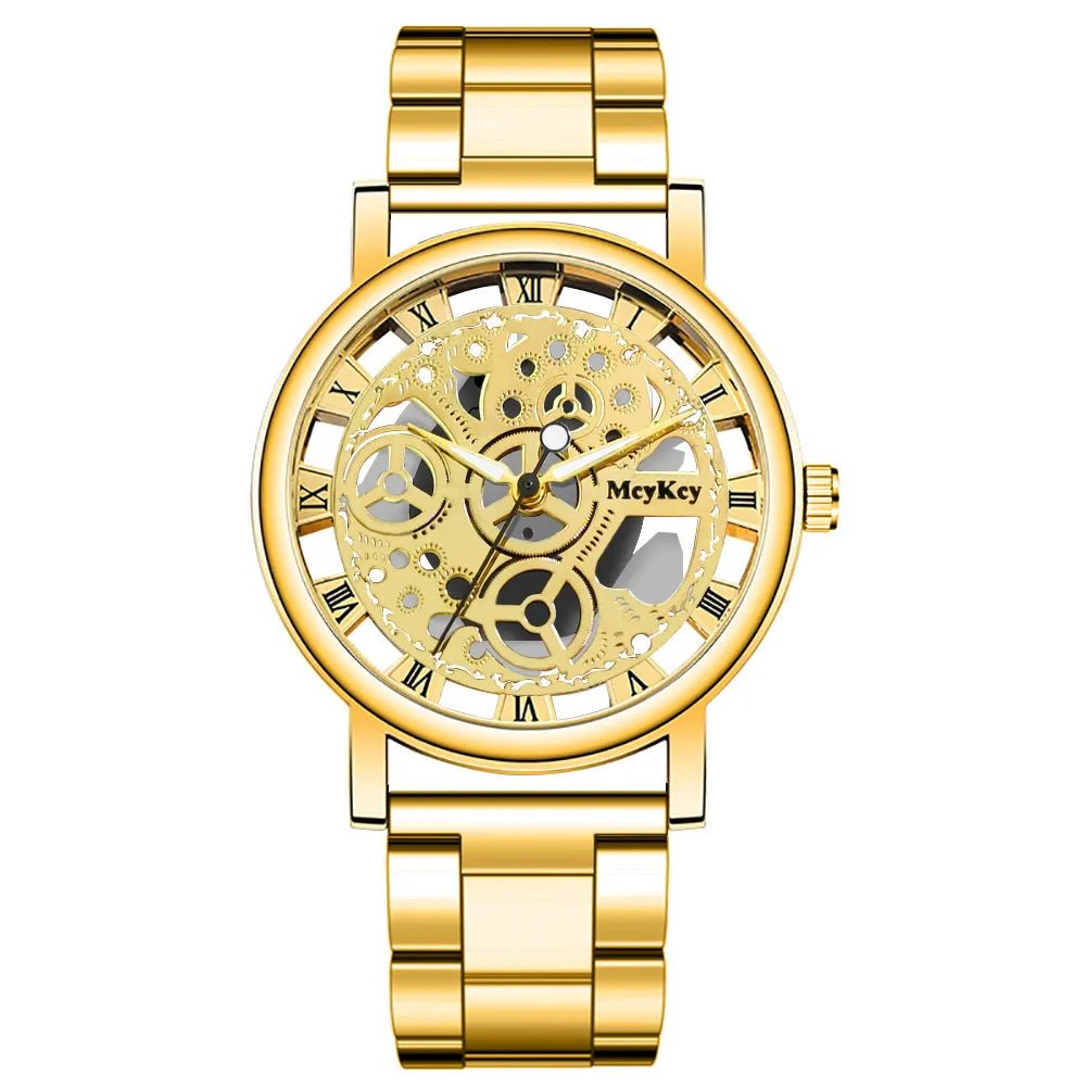 Reloj diseño mecánico Dorado A