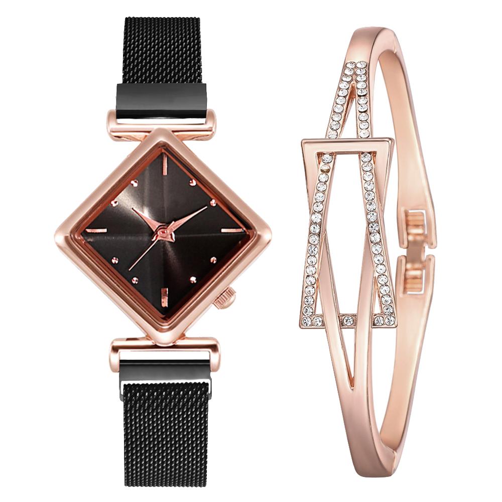 Reloj en cuadrado XR4396-BK-RG