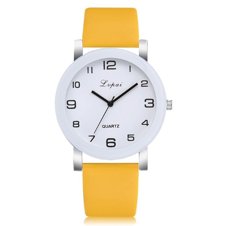 Reloj sencillo para mujer Amarillo